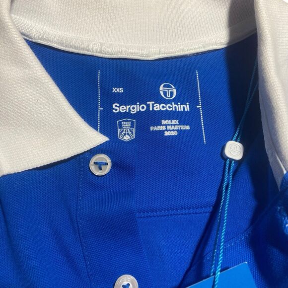Sergio Tacchini Tennis Polo Shirt Women XXS Blue Short Sleeve 2020 Paris Masters - Picture 12 of 12